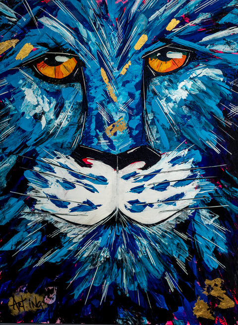 “Chat 2.0” – Œuvre originale Art.Ing | Instinct, précision & intelligence sauvage