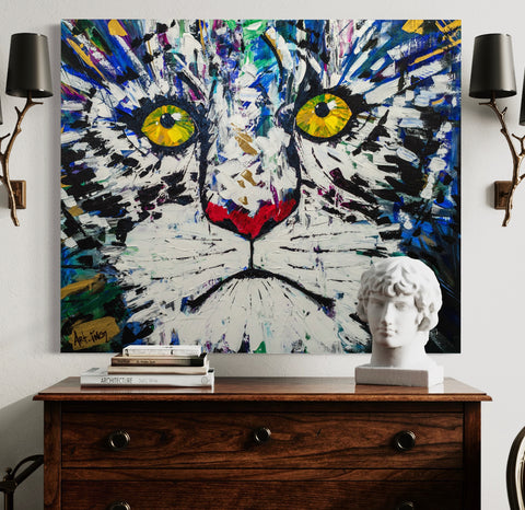 “Chat Original” – Œuvre originale Art.Ing | Source d’instinct, regard fondateur & énergie brute