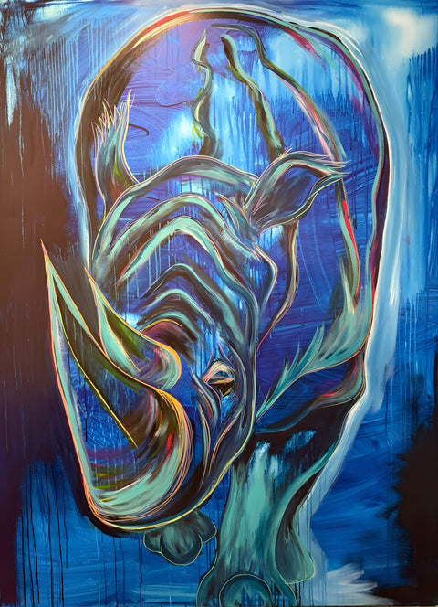 “Rhino” – Œuvre originale Art.Ing | Force calme & présence instinctive